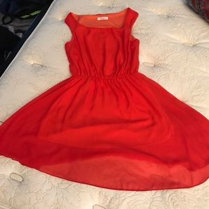Orange cocktail party dress